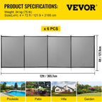 vevor 4ft x 72ft pool fence swimming fence in ground life saver fence portable