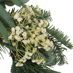 Loveren 30 in. Eucalyptus and Pine Artificial Christmas Wreath with Baby's Breath