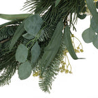 Loveren 30 in. Eucalyptus and Pine Artificial Christmas Wreath with Baby's Breath