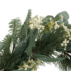 Loveren 30 in. Eucalyptus and Pine Artificial Christmas Wreath with Baby's Breath