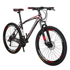Eurobike X1 Mountain Bike 21 Speed 27.5 Inch Wheels Dual Disc Brakes bikes for Mens Front Suspension Bicycle