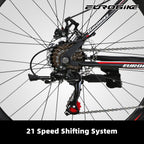 Eurobike X1 Mountain Bike 21 Speed 27.5 Inch Wheels Dual Disc Brakes bikes for Mens Front Suspension Bicycle