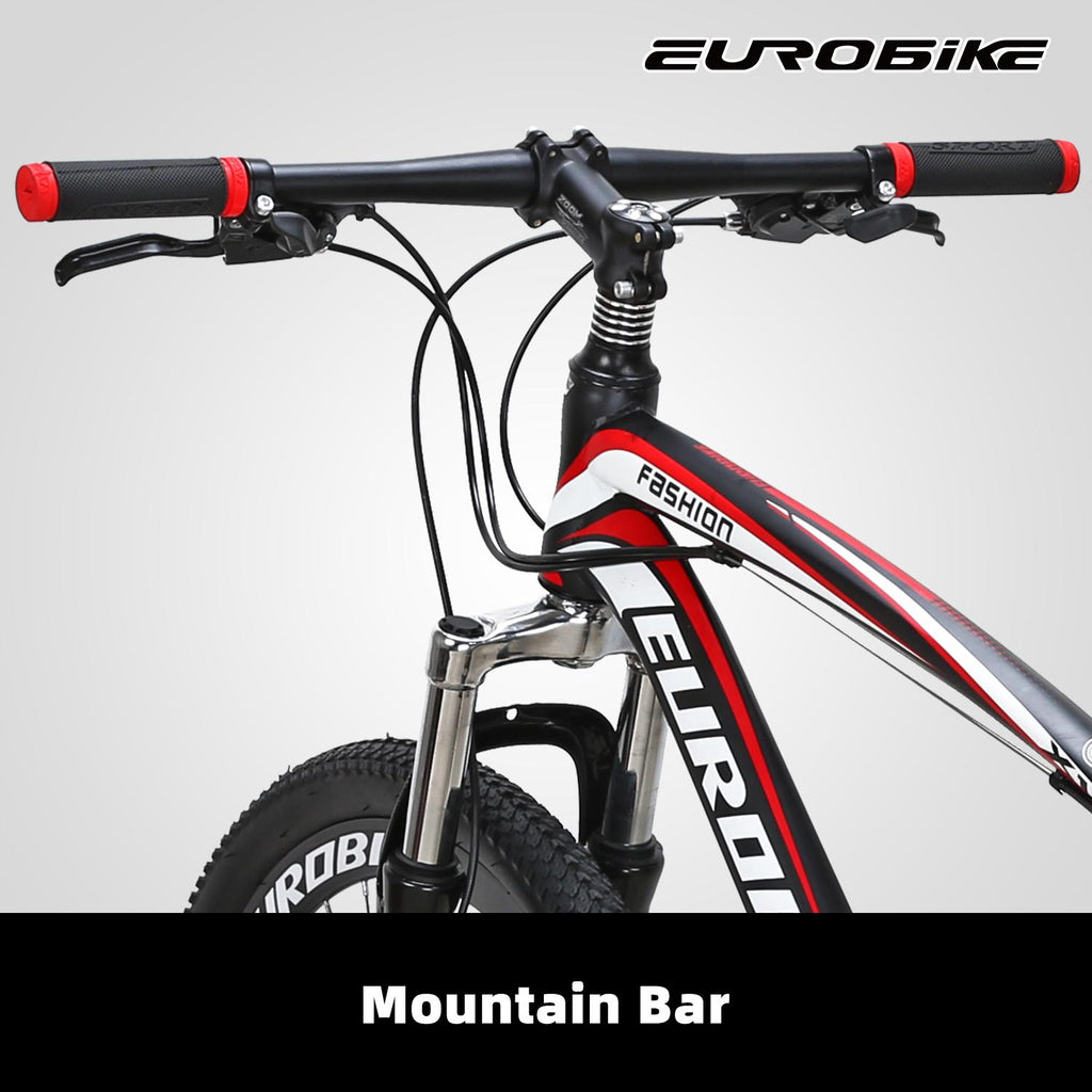 Eurobike X1 Mountain Bike 21 Speed 27.5 Inch Wheels Dual Disc Brakes bikes for Mens Front Suspension Bicycle