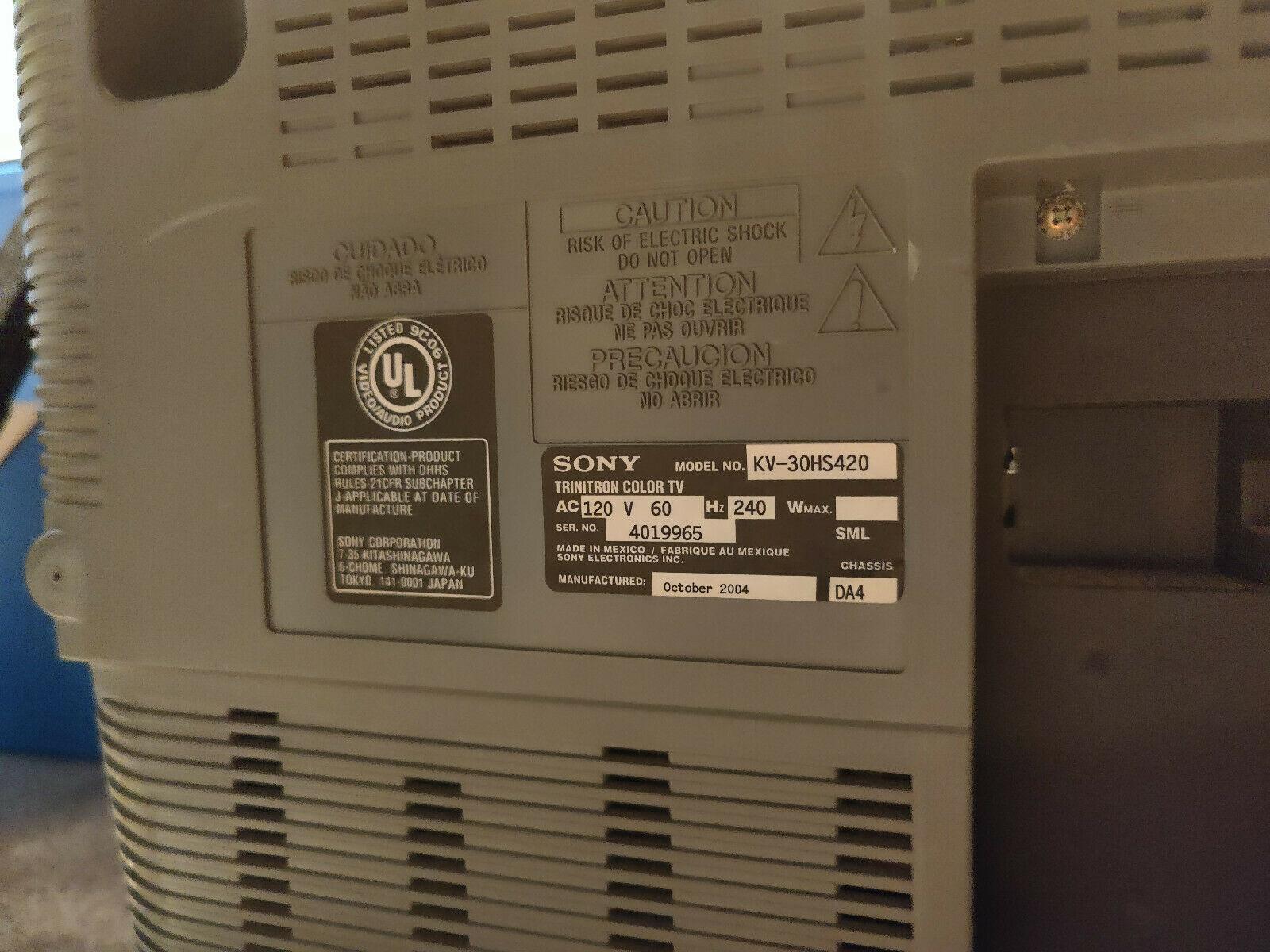 sony 30" wega trintiron hd crt tv