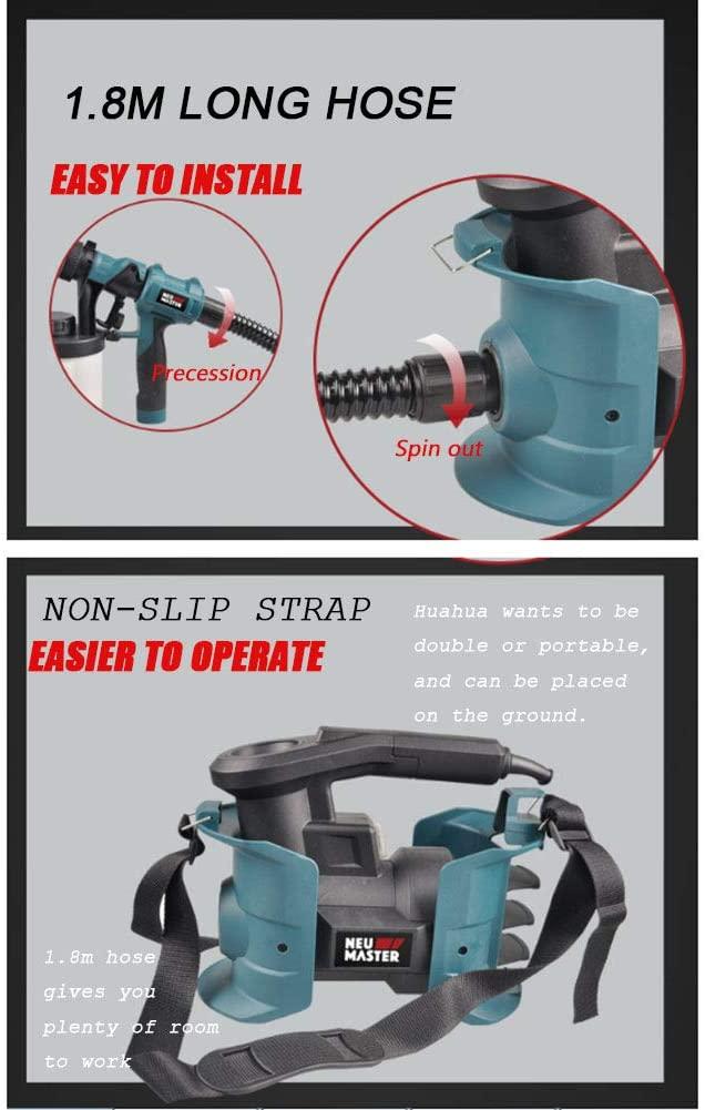 WEZER OTY Paint Sprayer Electric,Equipped with 800W Motor with 1/2/2.5Mm Nozzle and 0.9L Watering Can,Suitable for Railing
