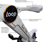Scoot-E-Bike Folding Electric Adult Scooter - Electric Bicycle - Bluetooth Speaker - Stylish and Stable - Leather Seat - Lightweight - Excellent Range
