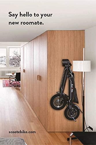 Scoot-E-Bike Folding Electric Adult Scooter - Electric Bicycle - Bluetooth Speaker - Stylish and Stable - Leather Seat - Lightweight - Excellent Range