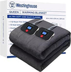 Electric Blanket Flannel | 84x90 inch Warming Heated Blanket-Home, Bed, 1-12 Hour Time Setting, Machine Washable, Grey