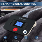SWJYH Electric Blanket Flannel | 84x90 inch Warming Heated Blanket-Home, Bed, 1-12 Hour Time Setting, Machine Washable, Grey