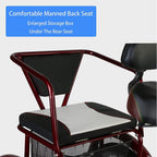 YYOBK Adult Recumbent Bikes,Tricycle for Elderly,Complete Cruiser Bikes,Comfort Bikes for Seniors,Three-Wheeled Bicycles with Shopping Basket,Back Seat,Tire Size 16 in Trike Wheels,Load 200kg