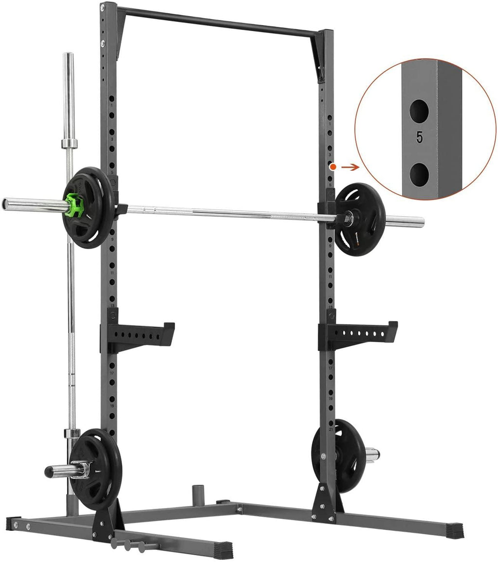 Power Squat Rack Weight Lifting Adjustable with Pull Up Bar for Home Gym