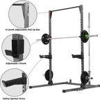 Power Squat Rack Weight Lifting Adjustable with Pull Up Bar for Home Gym