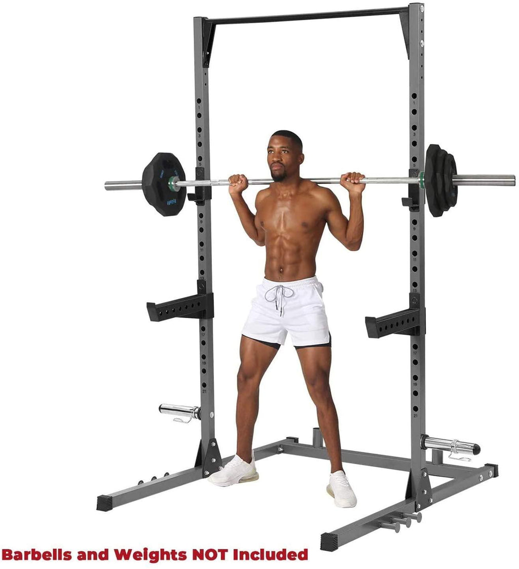 Power Squat Rack Weight Lifting Adjustable with Pull Up Bar for Home Gym