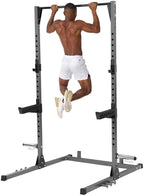 Power Squat Rack Weight Lifting Adjustable with Pull Up Bar for Home Gym