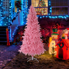 Pink Artificial  Christmas Tree, 8Ft Full Tree, with Metal Stand