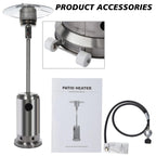 Wyongtao Outdoor Patio Heater With Wheels,Propane 46,000 BTU Premium Outdoor Patio Heater