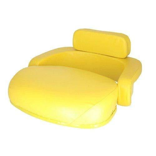 seat 3-piece set vinyl yellow john deere