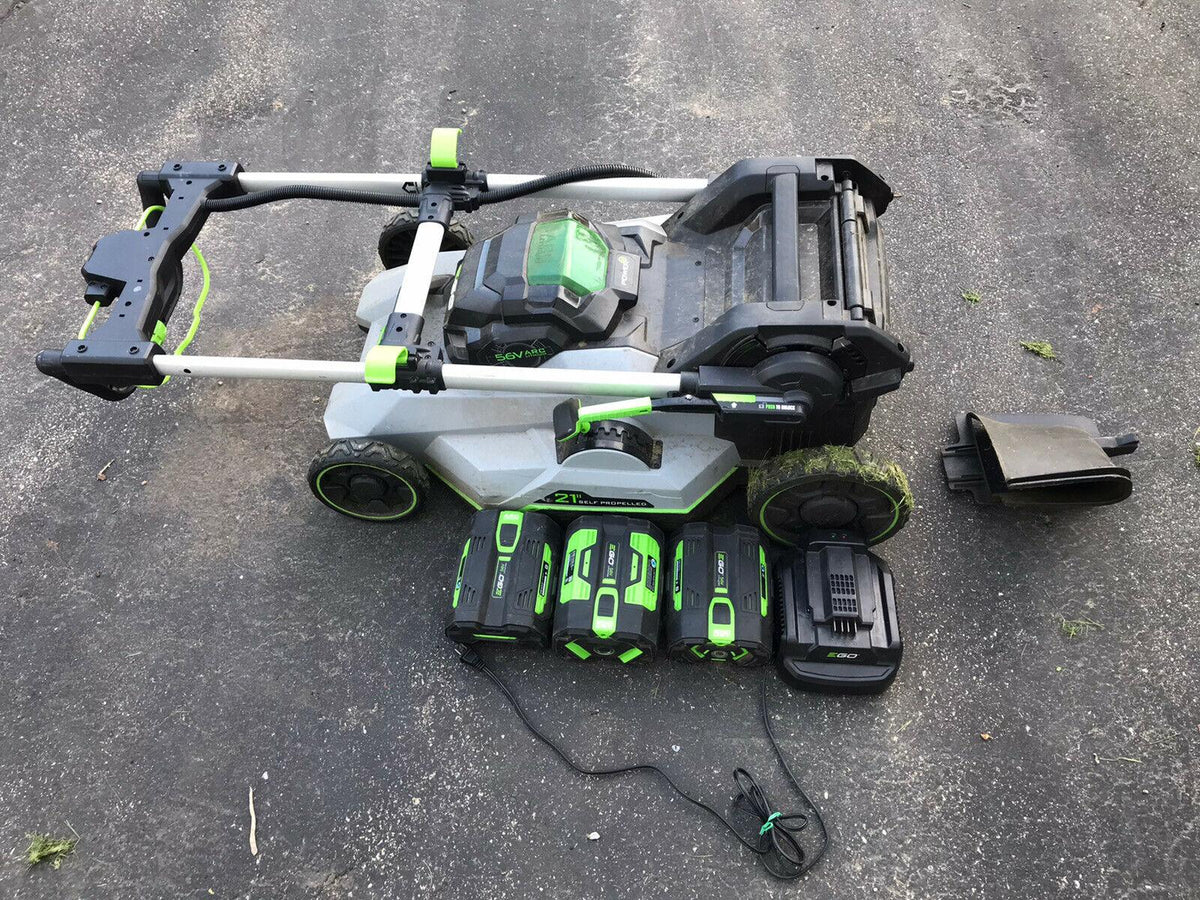 Ego Boost Electric Lawnmower With 3 Batteries and 1 Charger Read Description