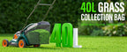 40V Cordless Lawn Mower, 16-Inch Brushless Electric Push Mower with 4.0Ah Battery, Low/High Speed Control, 5-Position Height Adjustment, 40L Grass Bag, Lightweight Mower for Yard/Lawn