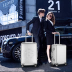 Aluminum Alloy Luggage Hard Shell Carry-Ons with Spinner Wheels, Zipperless &amp; Lightweight Suitcases for Travel with Tsa Lock (20", Silver)