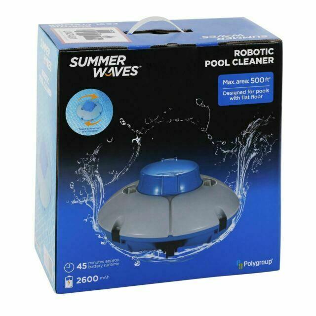 summer waves robotic swimming pool vacuum cleaner system cordless &amp; rechargeable