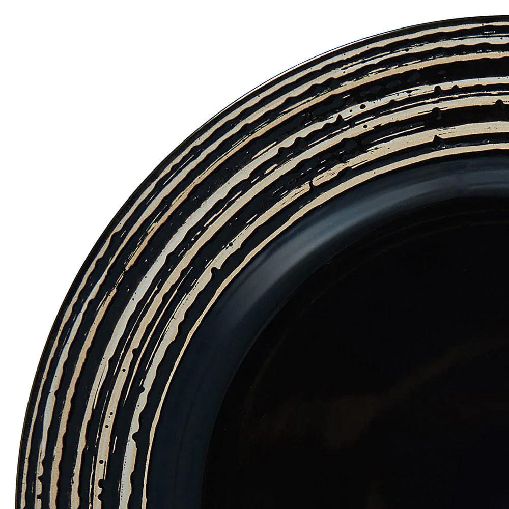 Bryson Black 16 Piece Dinnerware Set, Service for 4