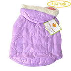 Fashion Pet Lookin Good Reversible Puffy Dog Coat - Lilac Small - (Fits 10"-14" Neck to Tail) - Pack of 10