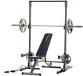 Fitness Reality Multi-function, Adjustable Power Rack Squat Stand with J-Hooks, landmine, and weight storaattachment (2809)