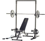 Fitness Reality Multi-function, Adjustable Power Rack Squat Stand with J-Hooks, landmine, and weight storaattachment (2809)