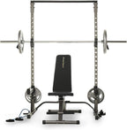 Fitness Reality Multi-function, Adjustable Power Rack Squat Stand with J-Hooks, landmine, and weight storaattachment (2809)