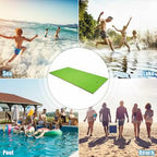 Costway 3-Layer Floating Water Pad 12' x 6' Floating Oasis Foam Mat for Relaxing Green