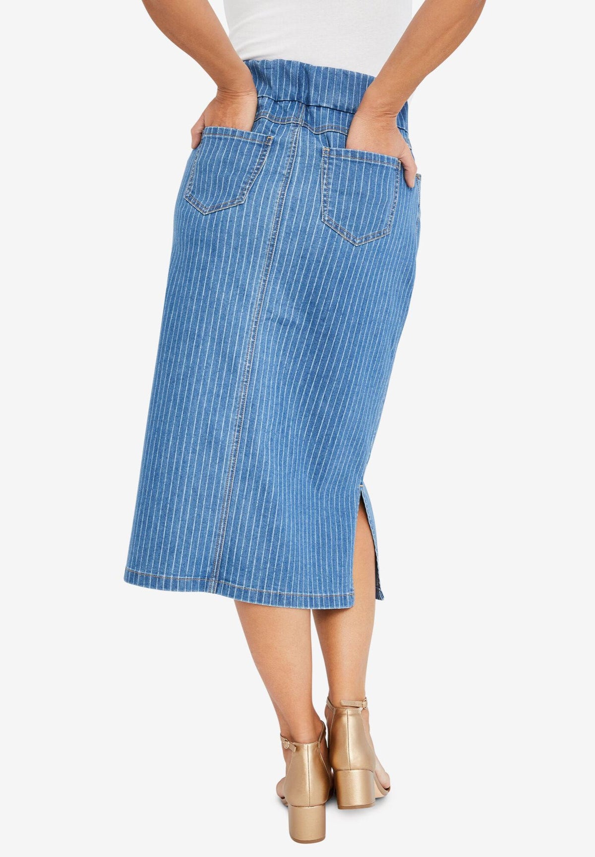 comfort waist midi skirt