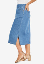 comfort waist midi skirt