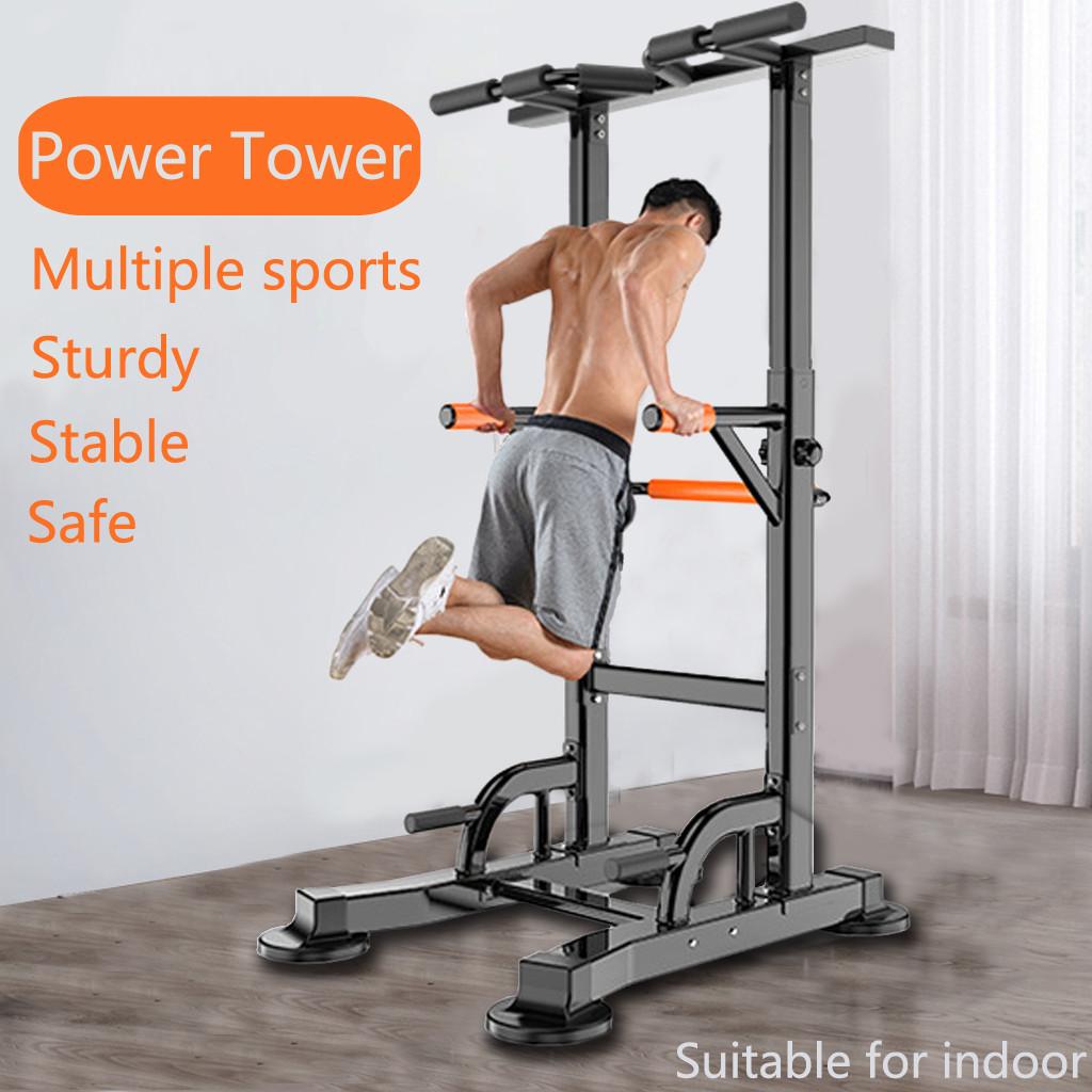 snorda Power Tower Dip Station Adjustable Pull Up Bar Strength Training Exercise Indoor