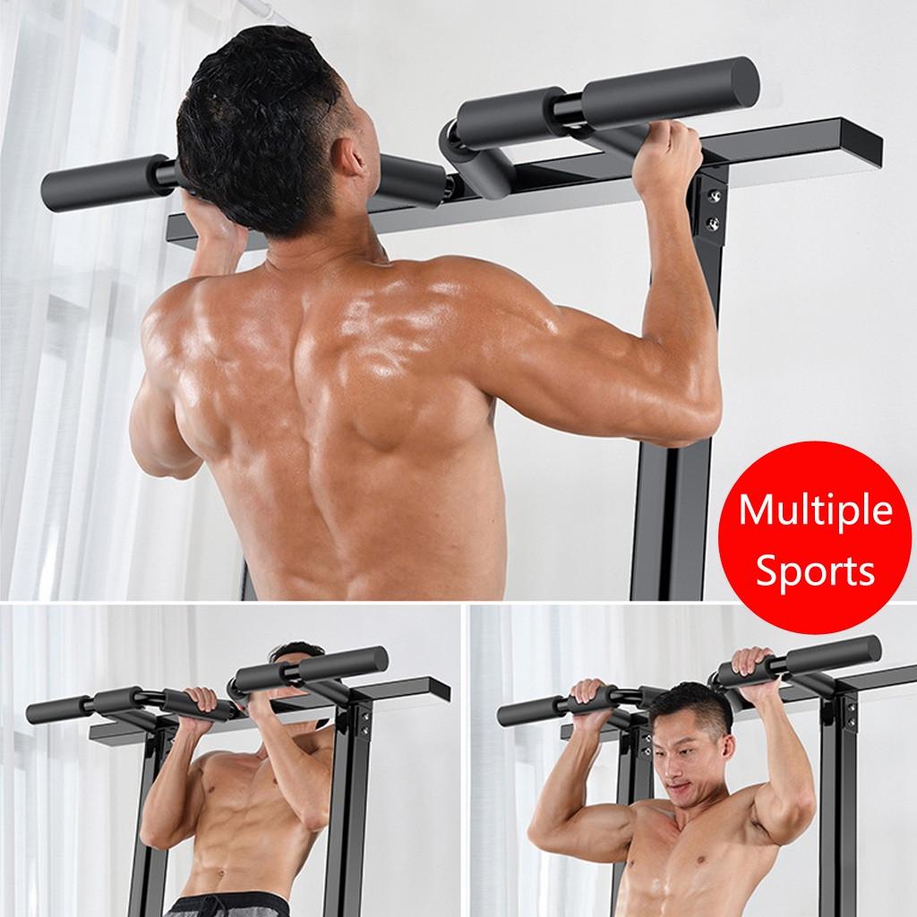 Power Tower Dip Station Adjustable Pull Up Bar Strength Training Exercise Indoor