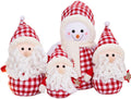BW-Christmas Decoration Surroundings Scene Decoration Christmas Snowman Old Man Doll Old Man Snowman Table Christmas Ornament Party Decor Gift Home Decorations-Red||Set