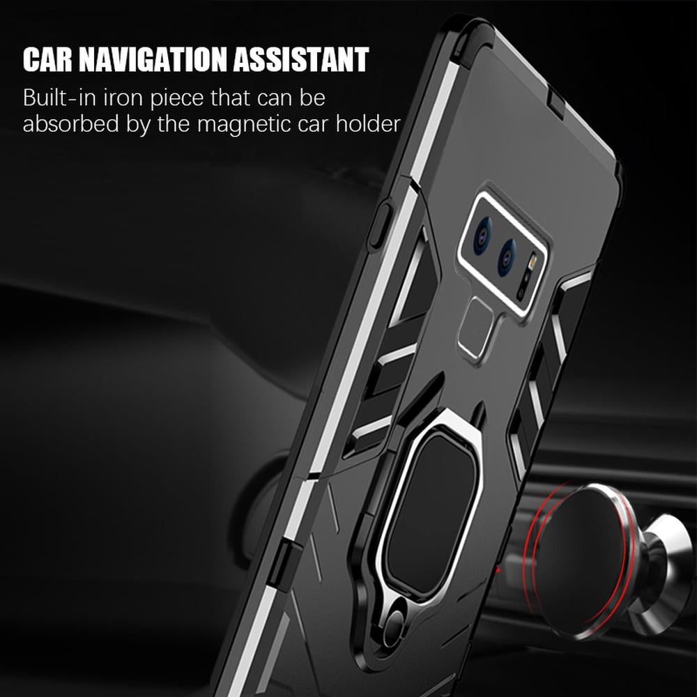Luxury Shockproof Armor Case For Samsung Note 9 with Car Magnetic Ring Stand