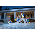 6 ft Cool White-Warm White LED Penguins Slide Holiday Yard Decoration
