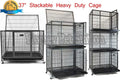 Homey Pet 37" Open Top Heavy Duty Dog Pet CaKennel w/Tray, Floor Grid, and Casters