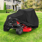 Riding Lawn Mower Cover 600D Heavy Duty Lawn Tractor Cover Waterproof, Universal Fit with 4 Buckles, 2 Drawstrings and StoraBag