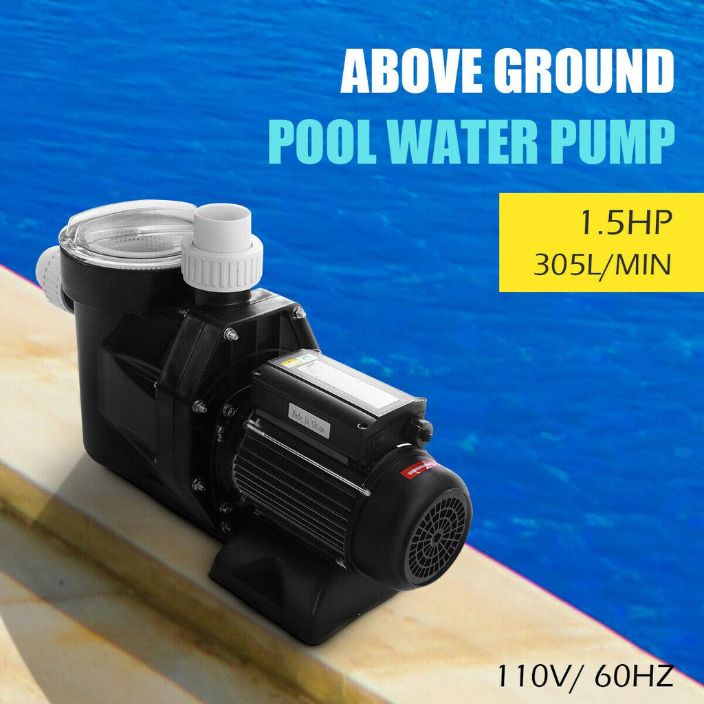 1.5hp swimming pool electric pump spa dc 5040 gph 1-1/2" npt water above ground