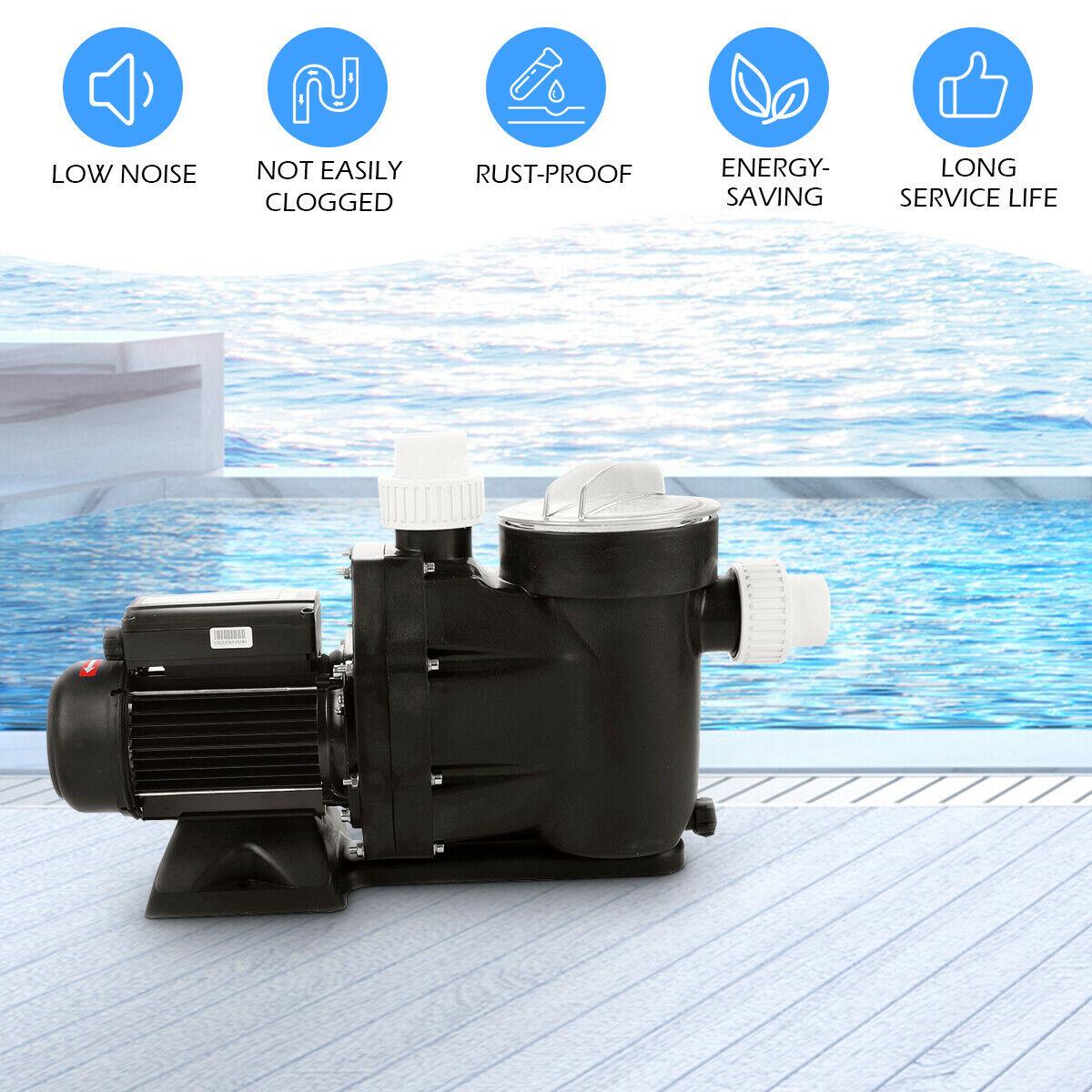 1.5hp swimming pool electric pump spa dc 5040 gph 1-1/2" npt water above ground