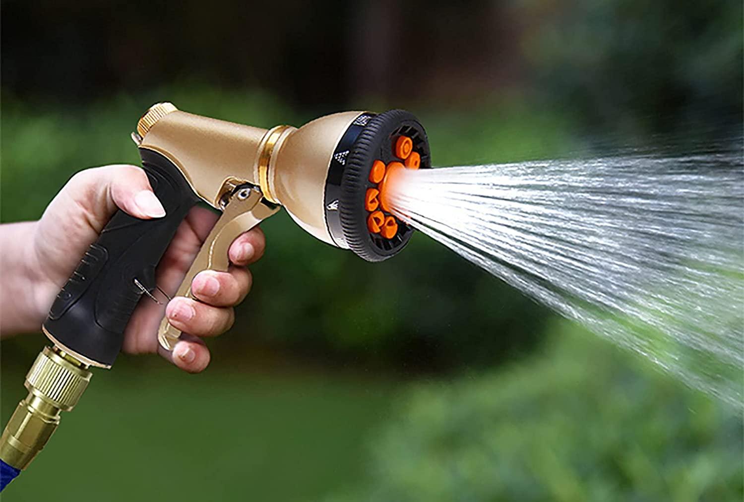 Garden Hoses Garden Hose Expandable Flexible Hose, Expanding Water Hose Kit Collapsible with Multifunction Nozzle, Durable Stronge Hose Fabric (Color : Blue, Size : 30m)