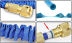 Garden Hoses Garden Hose Expandable Flexible Hose, Expanding Water Hose Kit Collapsible with Multifunction Nozzle, Durable Stronge Hose Fabric (Color : Blue, Size : 30m)