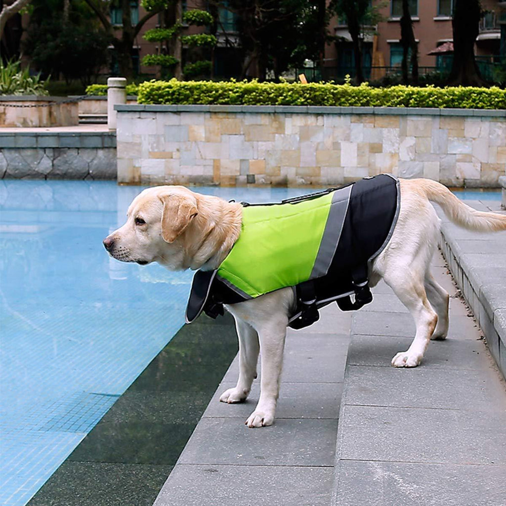 KDKDA Dog Life Jackets with Extra Padding for Dogs Dog Buoyancy Aid Swimming Life Jacket Reflective Saver Preserver Floatation Vest Float Coat