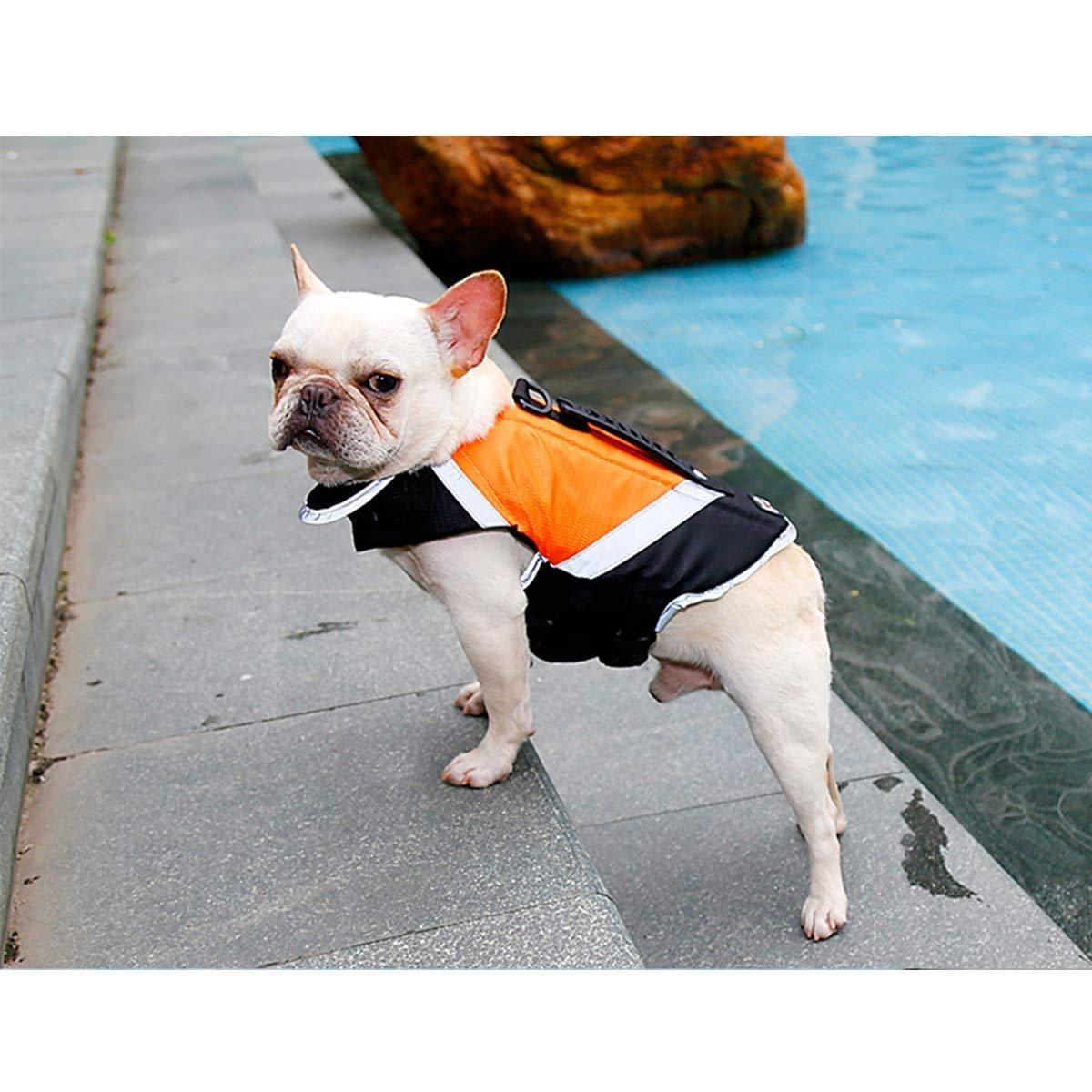 KDKDA Dog Life Jackets with Extra Padding for Dogs Dog Buoyancy Aid Swimming Life Jacket Reflective Saver Preserver Floatation Vest Float Coat