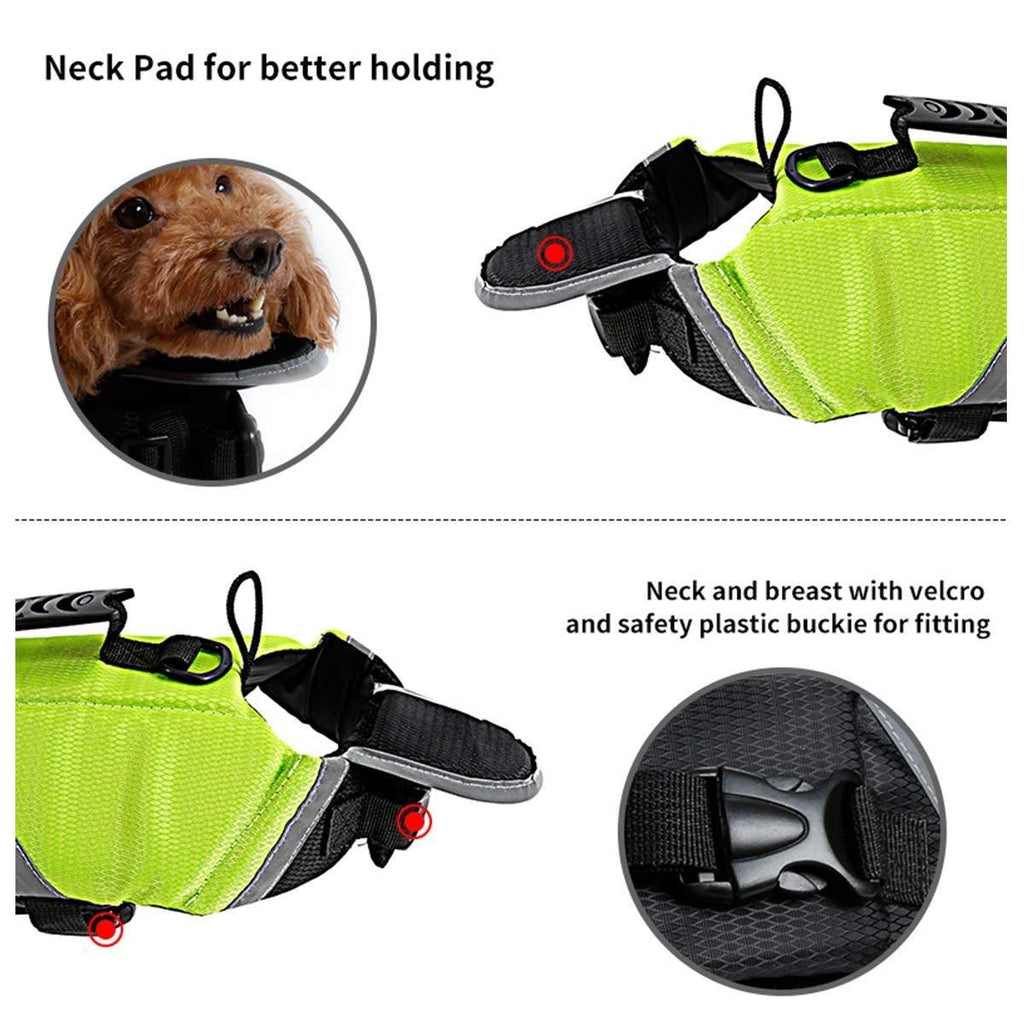 KDKDA Dog Life Jackets with Extra Padding for Dogs Dog Buoyancy Aid Swimming Life Jacket Reflective Saver Preserver Floatation Vest Float Coat