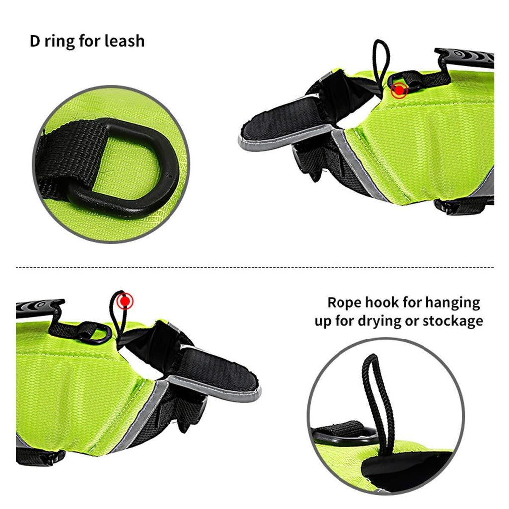 KDKDA Dog Life Jackets with Extra Padding for Dogs Dog Buoyancy Aid Swimming Life Jacket Reflective Saver Preserver Floatation Vest Float Coat