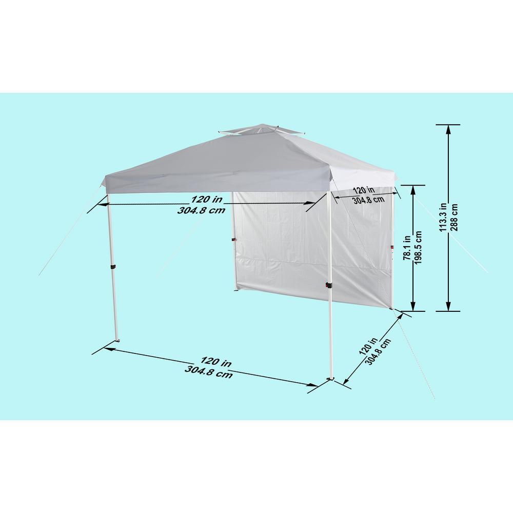 NS HPP 100 10 ft. x 10 ft. Commercial Instant Canopy-Pop Up Tent with Wall Panel White