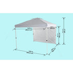 NS HPP 100 10 ft. x 10 ft. Commercial Instant Canopy-Pop Up Tent with Wall Panel White